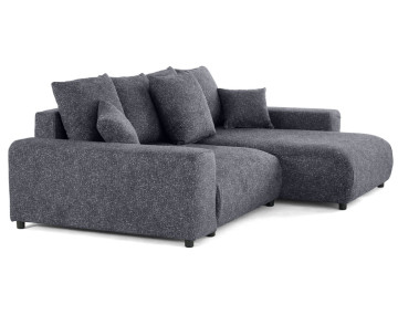 Canapé d'angle réversible convertible coffre en tissu moucheté Spice