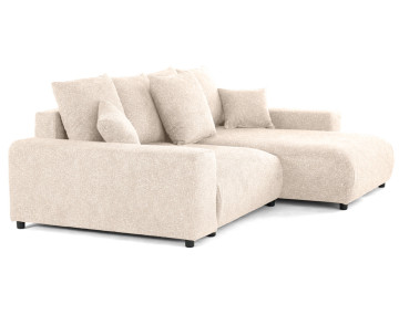 Canapé d'angle réversible convertible coffre en tissu moucheté Spice