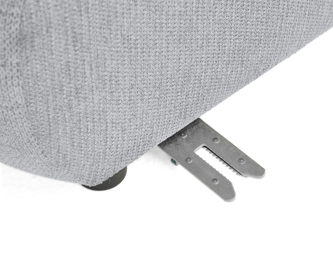 Canapé modulable panoramique d'angle gauche 7 places en tissu texturé Debbie