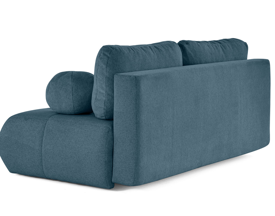 Canapé droit 3 places convertible avec coffre en tissu texturé Bowie Canapé droit 3 places convertible avec coffre en tissu texturé Bowie
