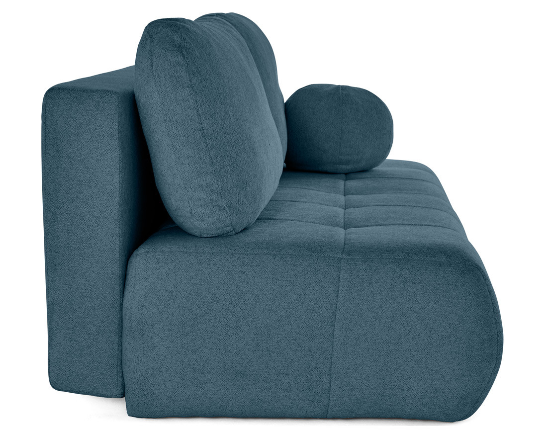Canapé droit 3 places convertible avec coffre en tissu texturé Bowie Canapé droit 3 places convertible avec coffre en tissu texturé Bowie