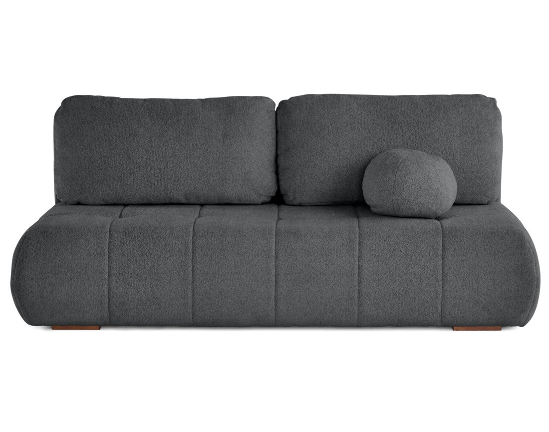 Canapé droit 3 places convertible avec coffre en tissu texturé Bowie Canapé droit 3 places convertible avec coffre en tissu texturé Bowie