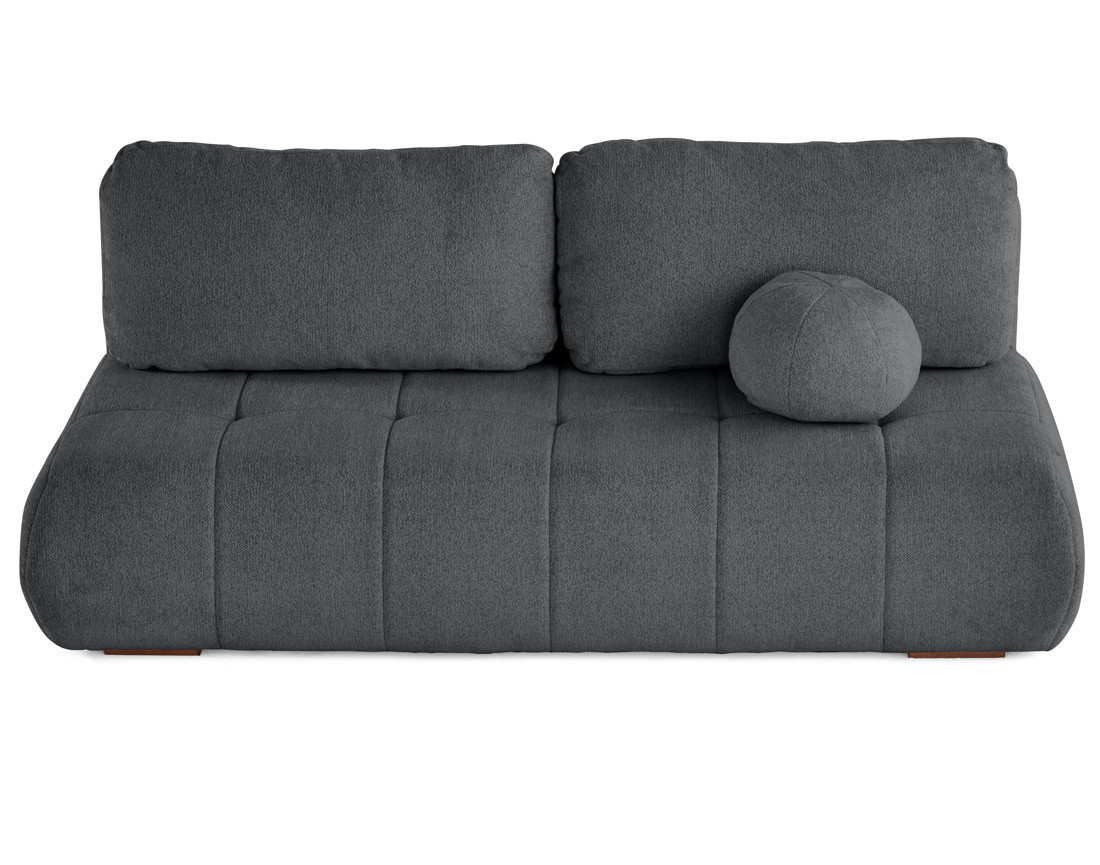 Canapé droit 3 places convertible avec coffre en tissu texturé Bowie Canapé droit 3 places convertible avec coffre en tissu texturé Bowie