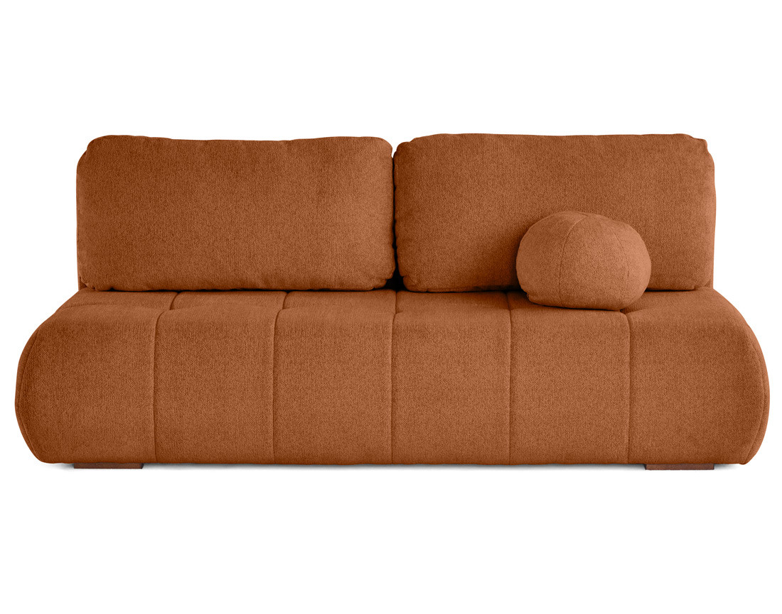 Canapé droit 3 places convertible avec coffre en tissu texturé Bowie