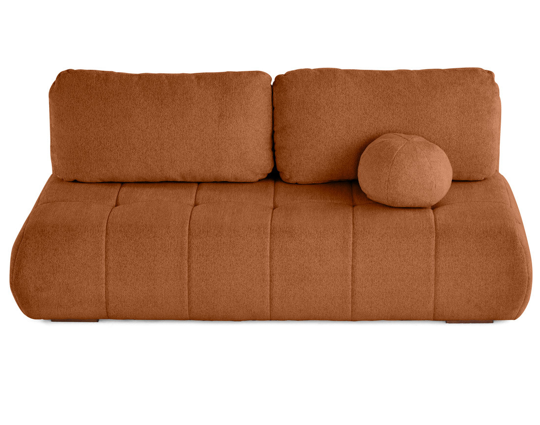 Canapé droit 3 places convertible avec coffre en tissu texturé Bowie