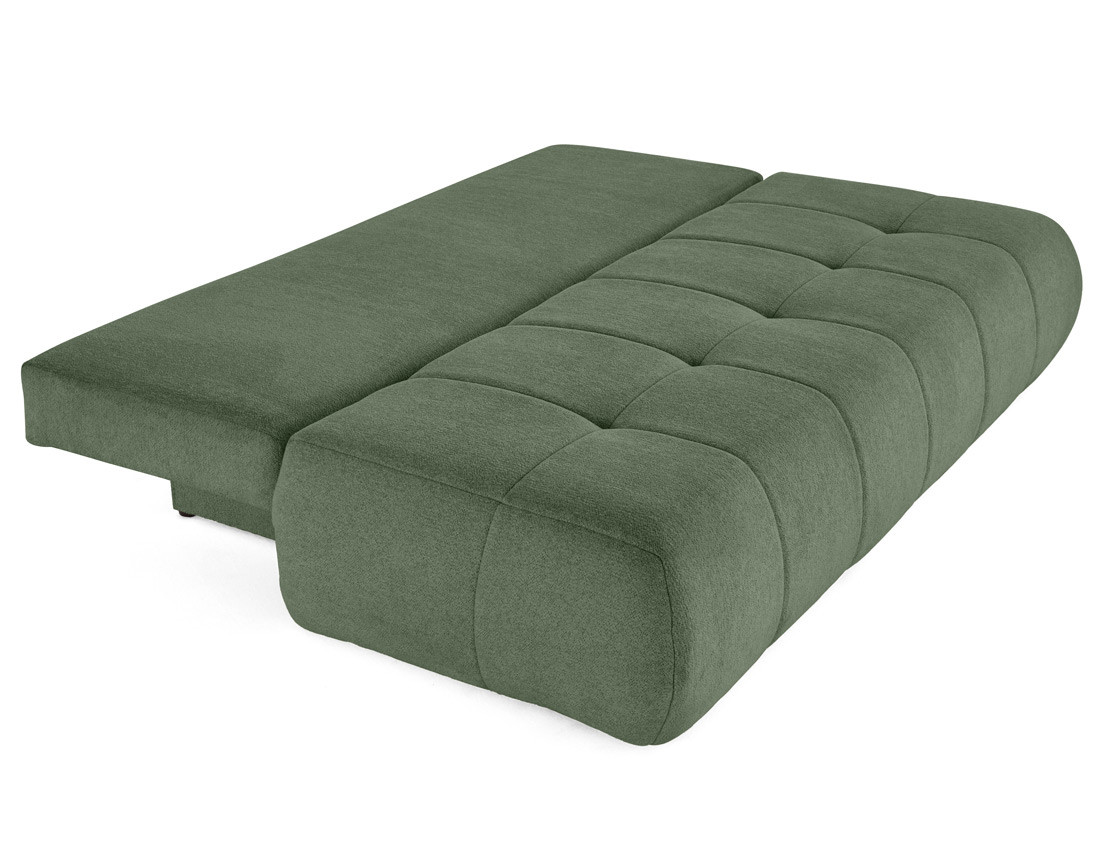 Canapé droit 3 places convertible avec coffre en tissu texturé Bowie