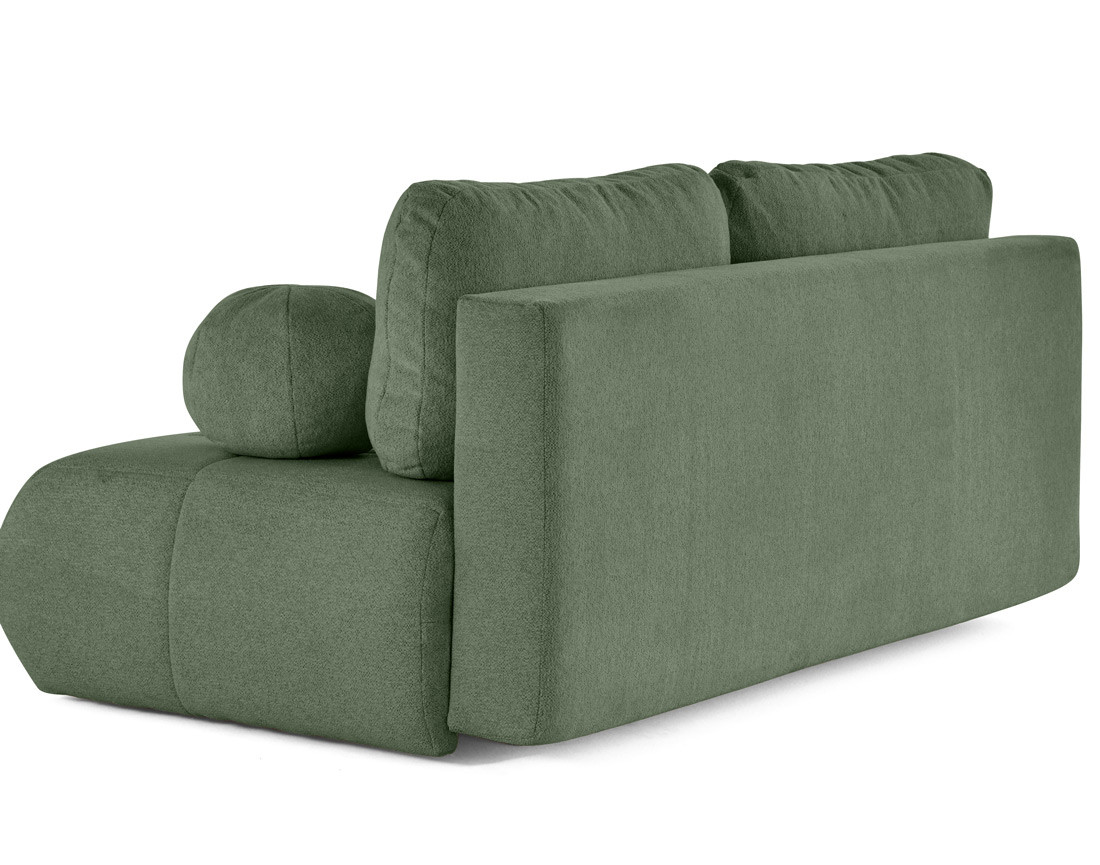 Canapé droit 3 places convertible avec coffre en tissu texturé Bowie