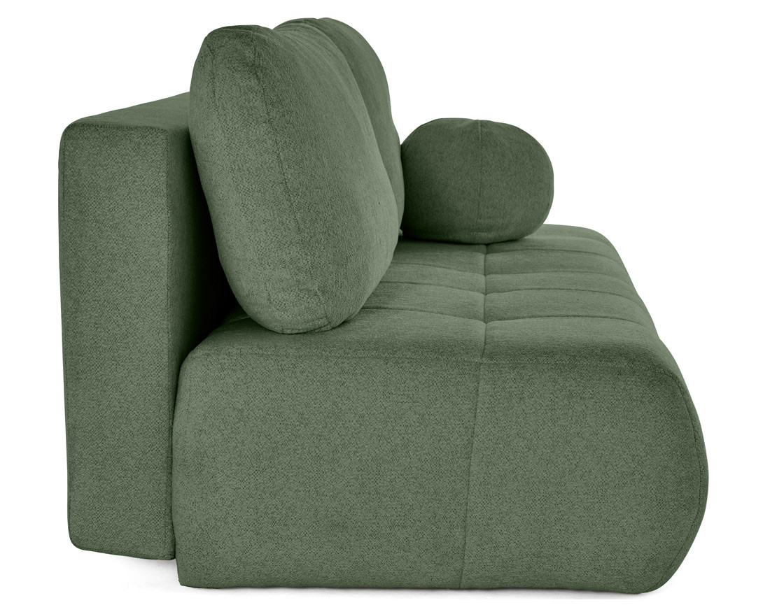 Canapé droit 3 places convertible avec coffre en tissu texturé Bowie