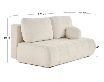 Canapé droit 3 places convertible pour chien ou chat Bowie - Best Mobilier
