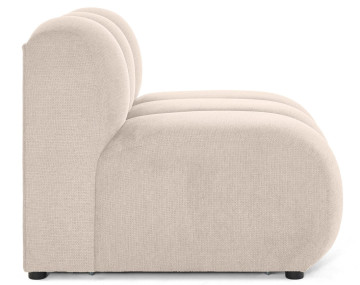 Module d'assise sans accoudoirs en tissu texturé Debbie