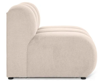 Module d'assise sans accoudoirs en tissu texturé Debbie