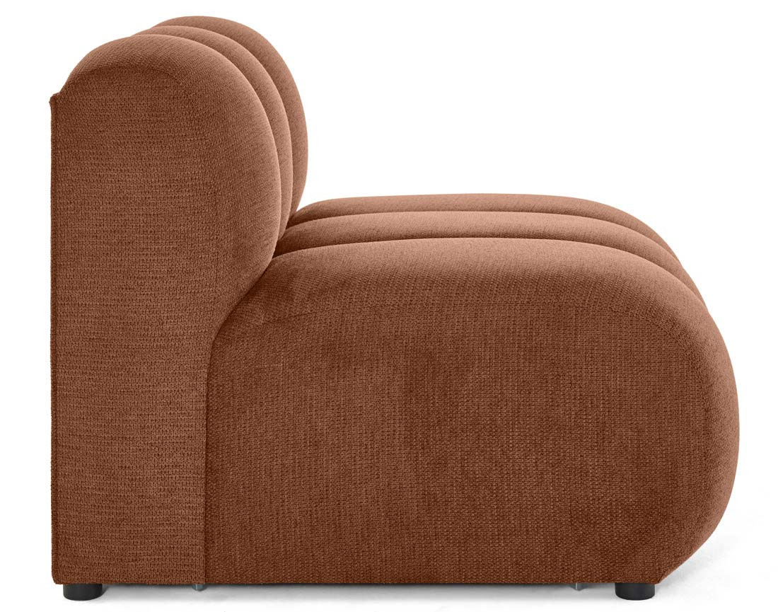 Module d'assise sans accoudoirs en tissu texturé Debbie Module d'assise sans accoudoirs en tissu texturé Debbie