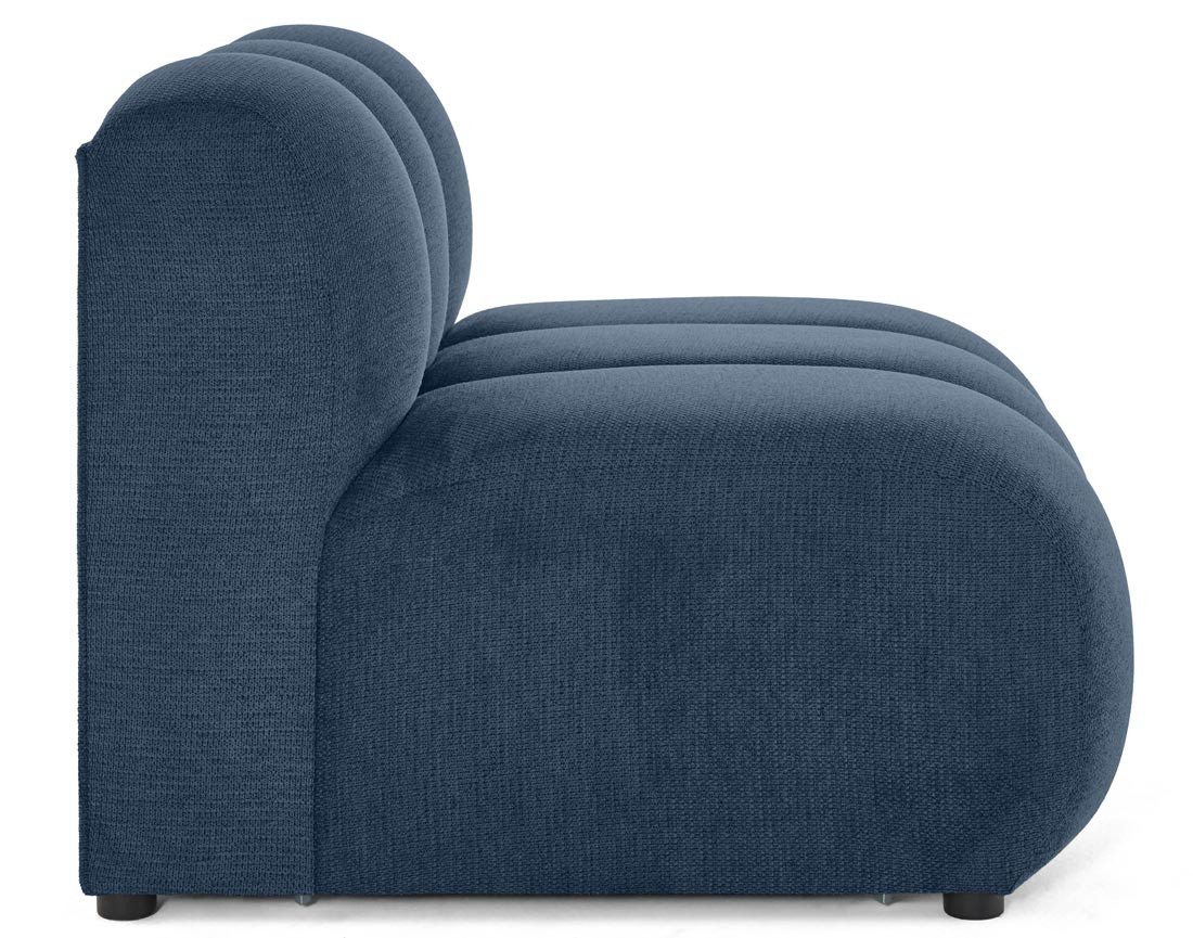 Module d'assise sans accoudoirs en tissu texturé Debbie