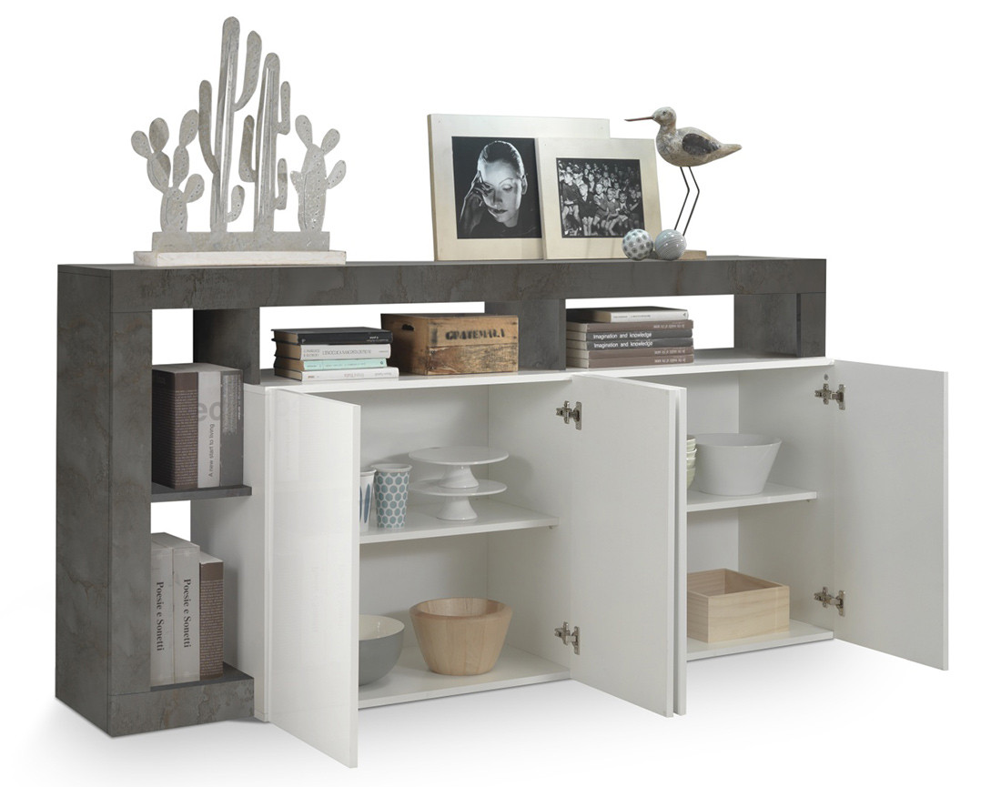 Buffet bas 4 portes 184 cm Lou