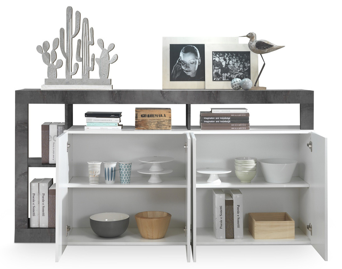 Buffet bas 4 portes 184 cm Lou