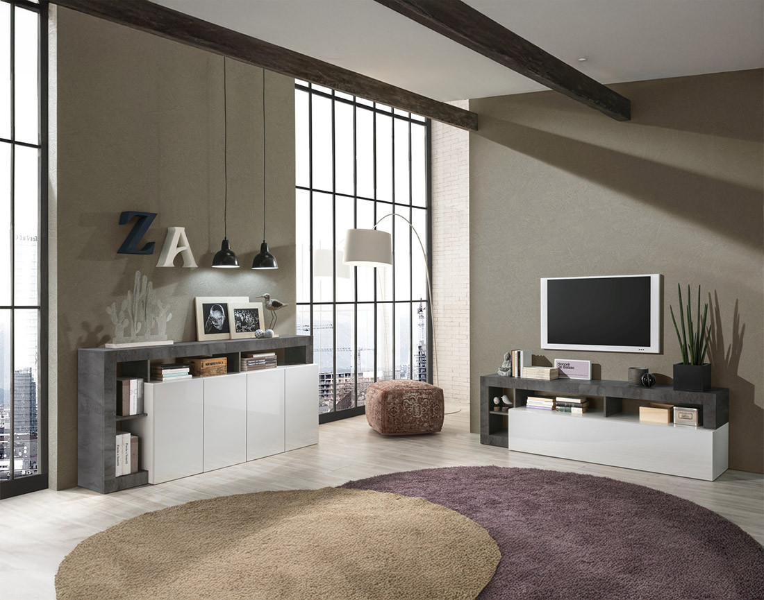 Buffet bas 4 portes 184 cm Lou