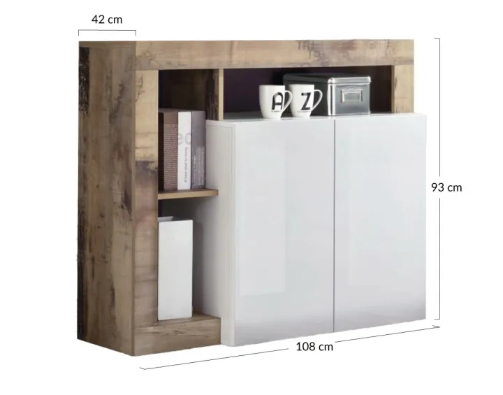 Buffet bas 2 portes 108 cm Lou