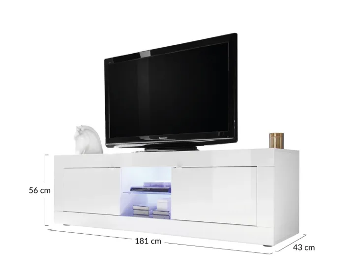 Meuble TV blanc 181 cm Milo