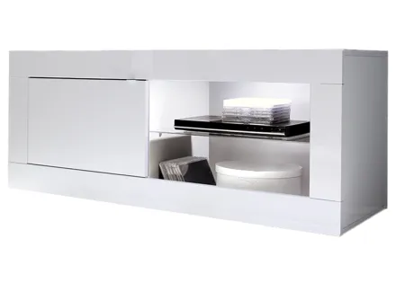 Meuble TV blanc 140 cm Milo