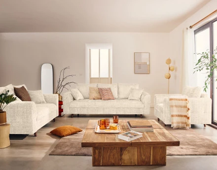 Canapé droit 3 places en...