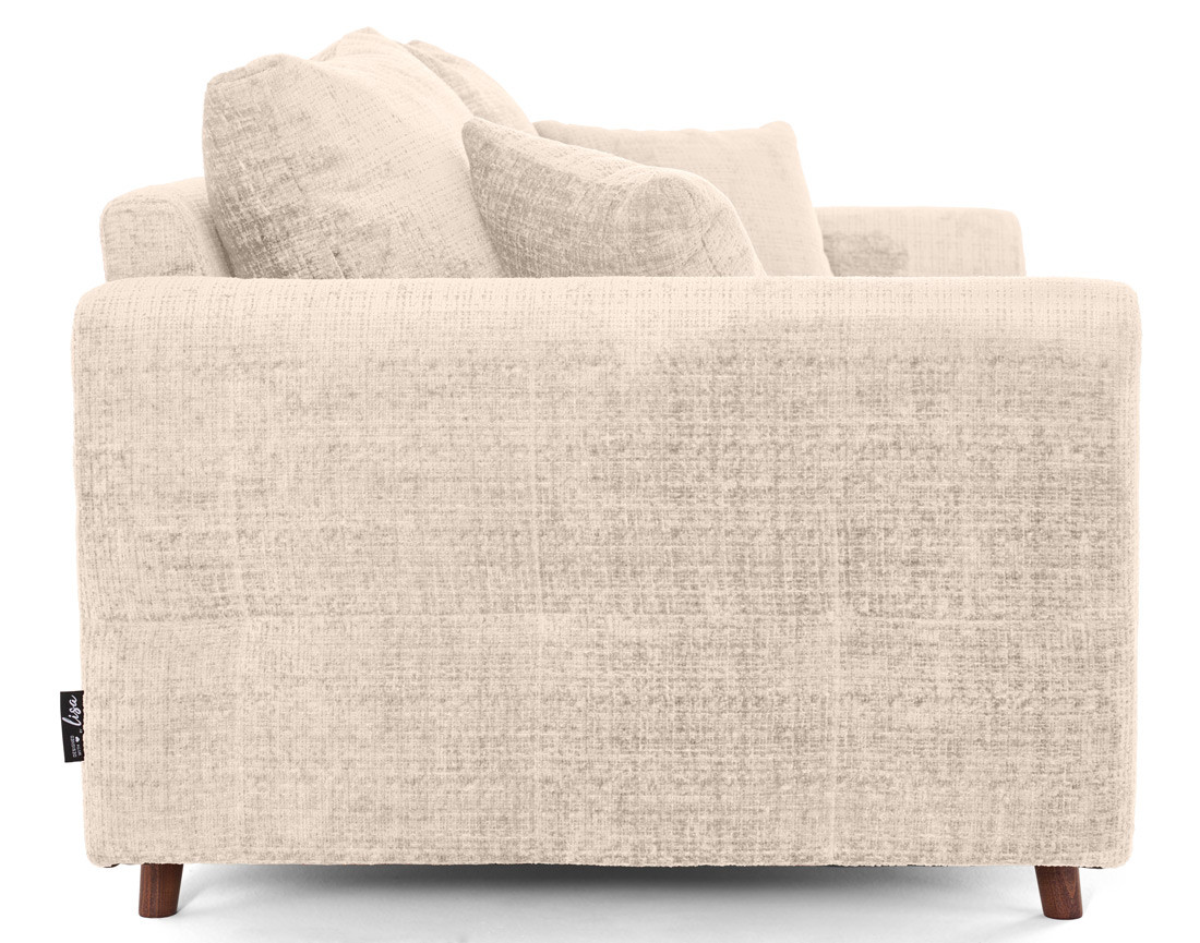 Canapé droit 2 places en velours texturé Rune