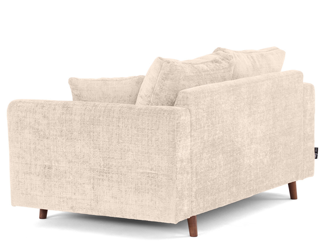 Canapé droit 2 places en velours texturé Rune