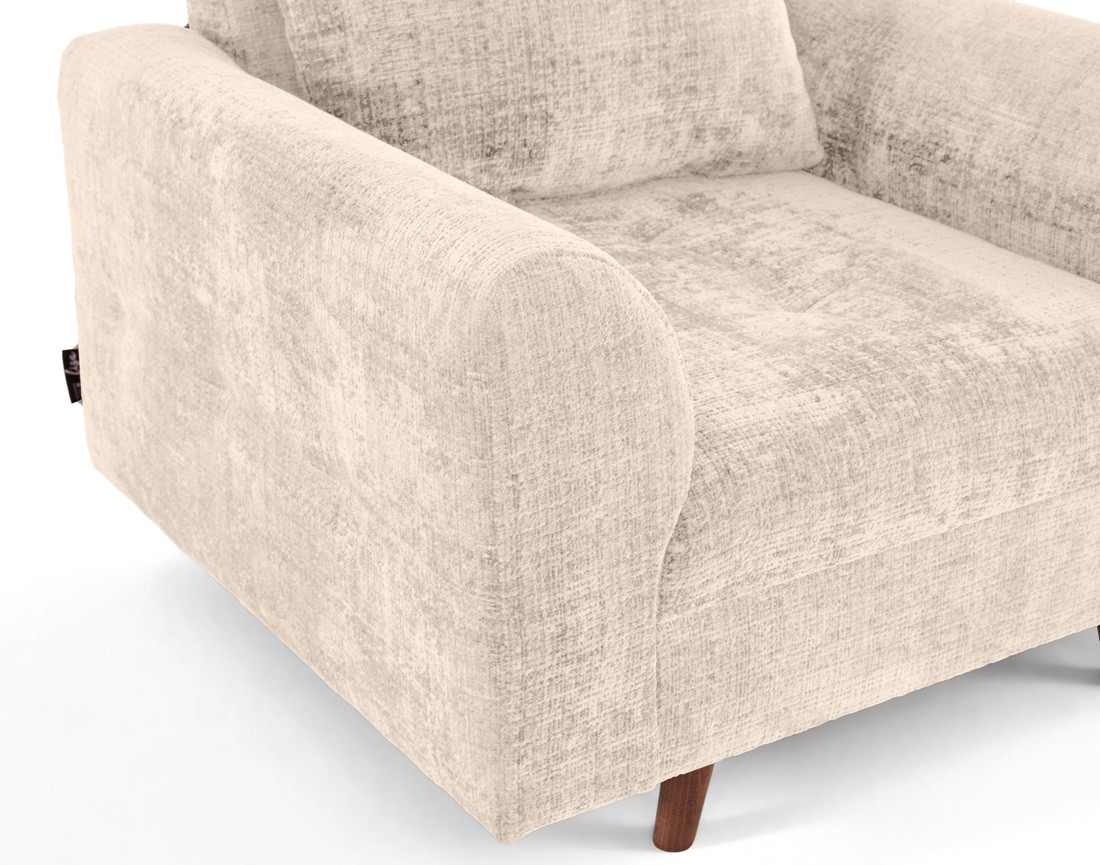 Fauteuil en velours texturé Rune