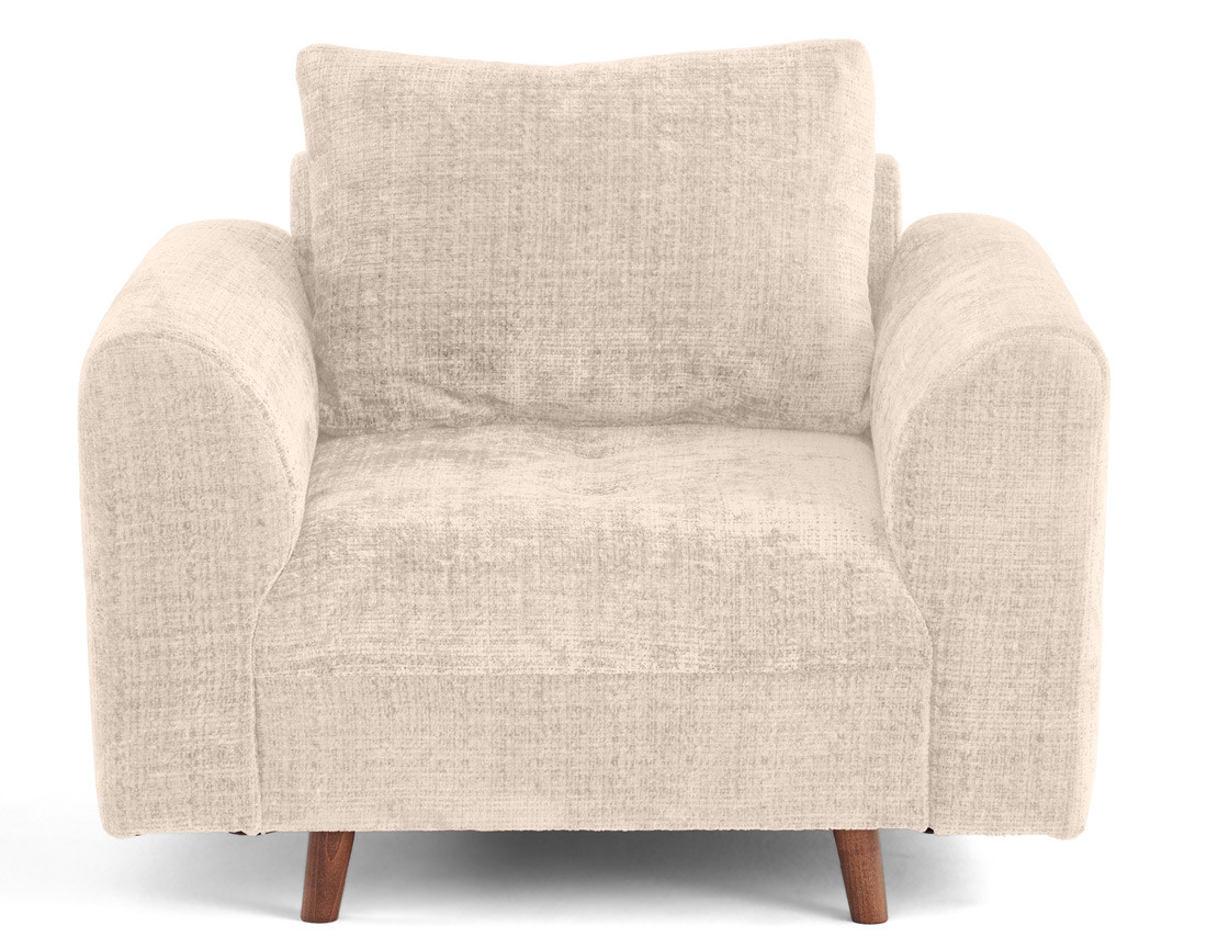 Fauteuil en velours texturé Rune