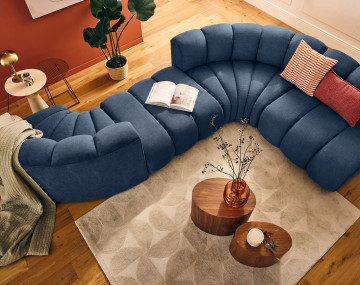 Module d'angle réversible en tissu texturé Debbie