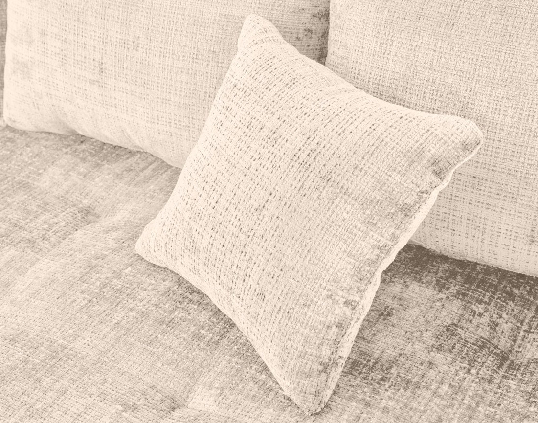 Canapé d'angle droit 4 places en velours texturé Rune Canapé d'angle droit 4 places en velours texturé Rune