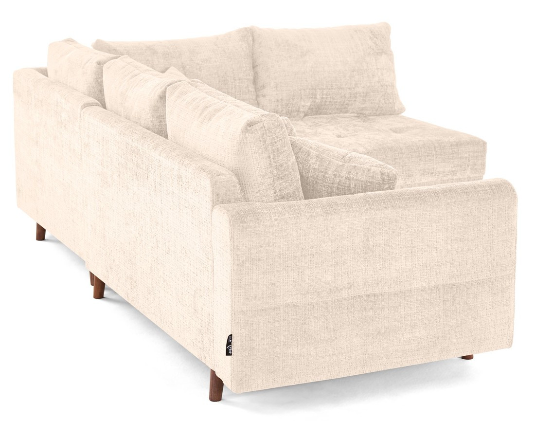 Canapé d'angle droit 4 places en velours texturé Rune Canapé d'angle droit 4 places en velours texturé Rune