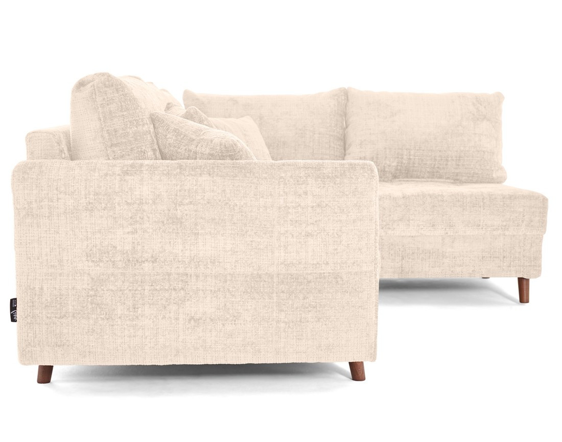 Canapé d'angle droit 4 places en velours texturé Rune Canapé d'angle droit 4 places en velours texturé Rune