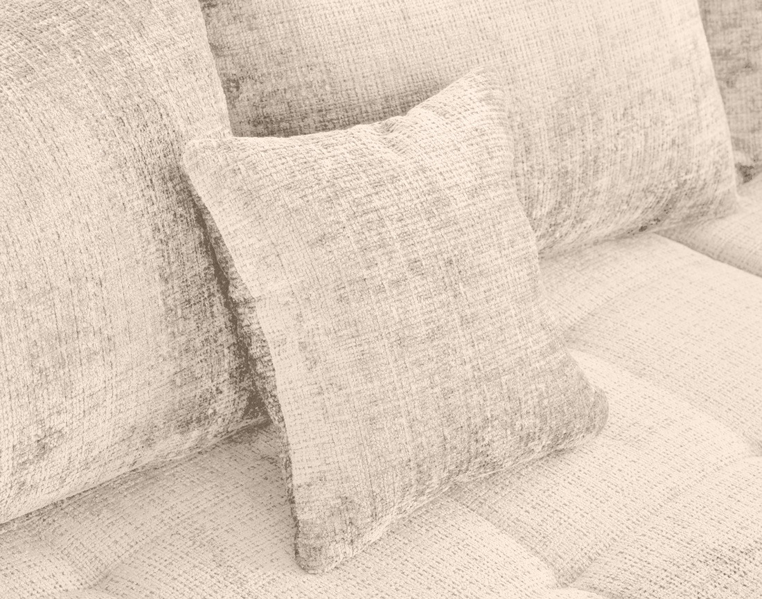 Canapé panoramique d'angle droit 7 places en velours texturé Rune Canapé panoramique d'angle droit 7 places en velours texturé Rune