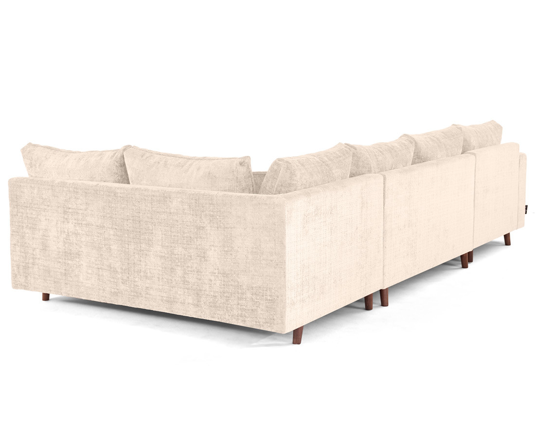 Canapé panoramique d'angle droit 7 places en velours texturé Rune Canapé panoramique d'angle droit 7 places en velours texturé Rune