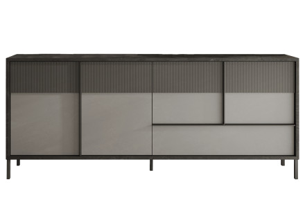 Buffet bas 4 portes et 1 tiroir 206 cm Jules