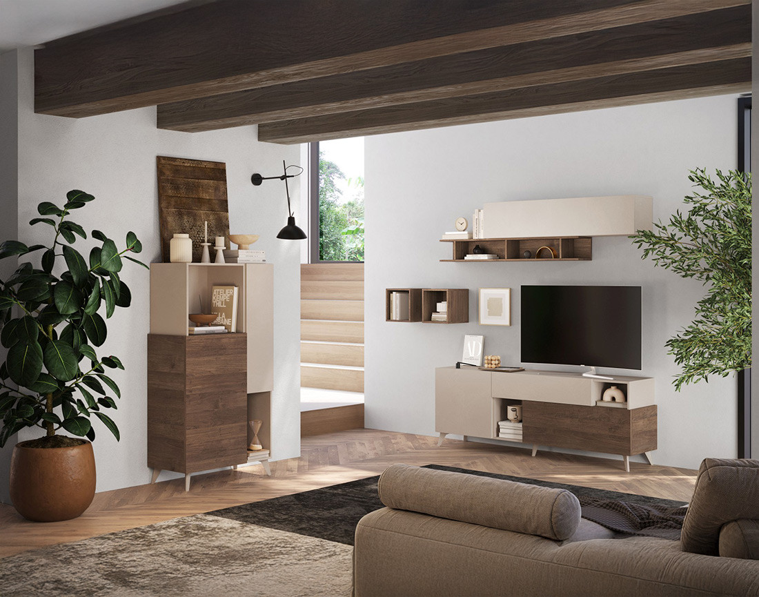 Meuble TV 2 portes et 1 tiroir 181 cm Estelle