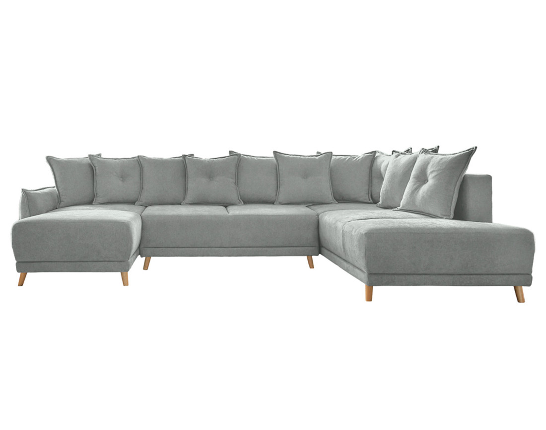Lena - Canapé scandinave d'angle panoramique convertible droite Lena - Canapé scandinave d'angle panoramique convertible droite