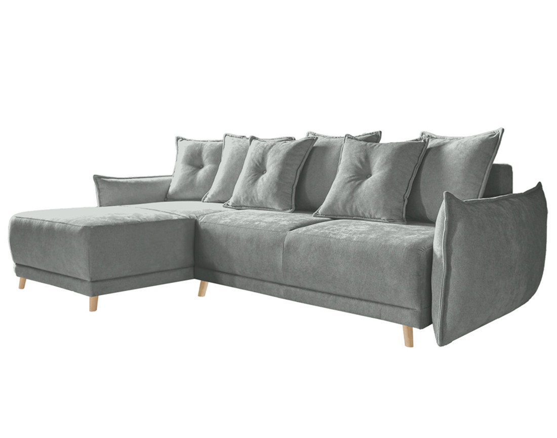 Lena - Canapé scandinave d'angle réversible convertible avec rangement Lena - Canapé scandinave d'angle réversible convertible avec rangement