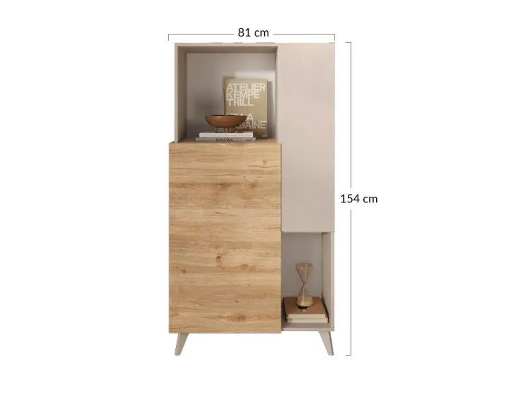 Buffet haut 2 portes 81x154 cm Estelle