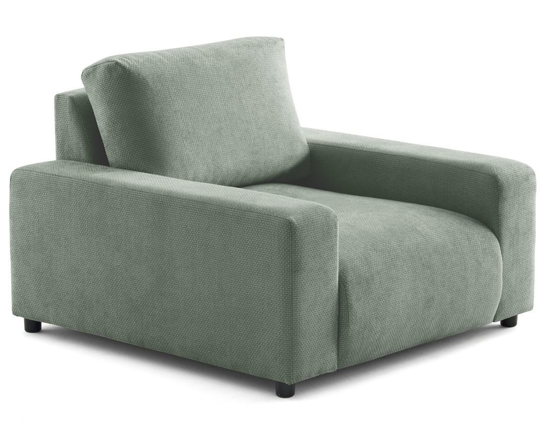 Fauteuil en velours texturé Pivoine