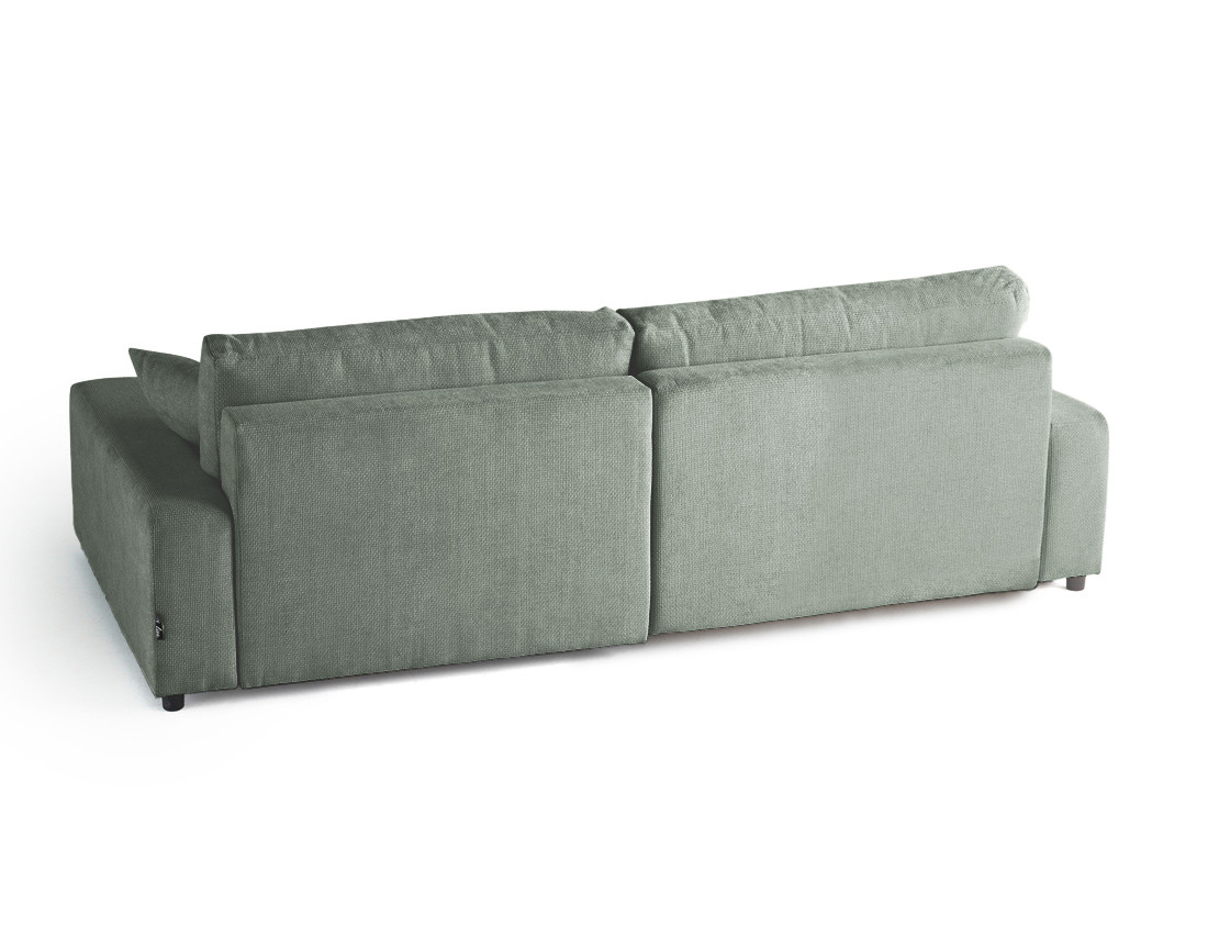 Canapé d'angle réversible 4 places convertible avec coffre en velours texturé Pivoine Canapé d'angle réversible 4 places convertible avec coffre en velours texturé Pivoine