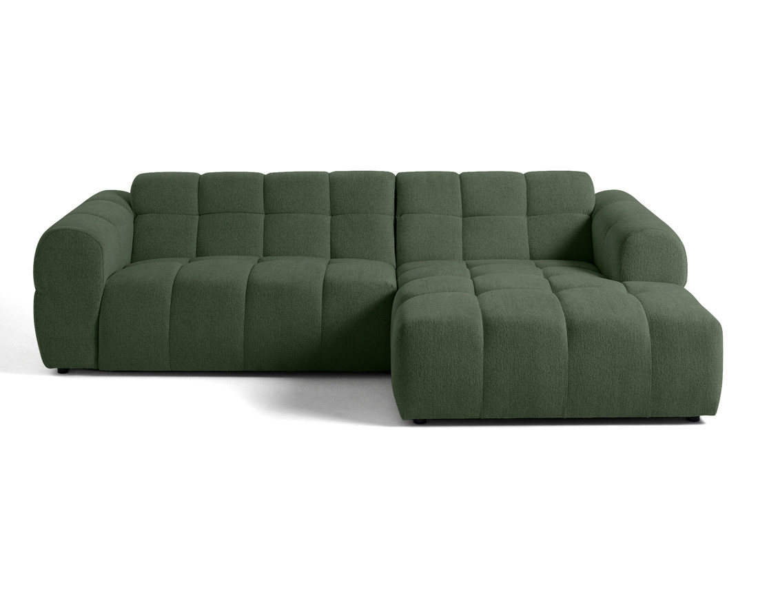Canapé d'angle droit 4 places en tissu texturé Ray Canapé d'angle droit 4 places en tissu texturé Ray