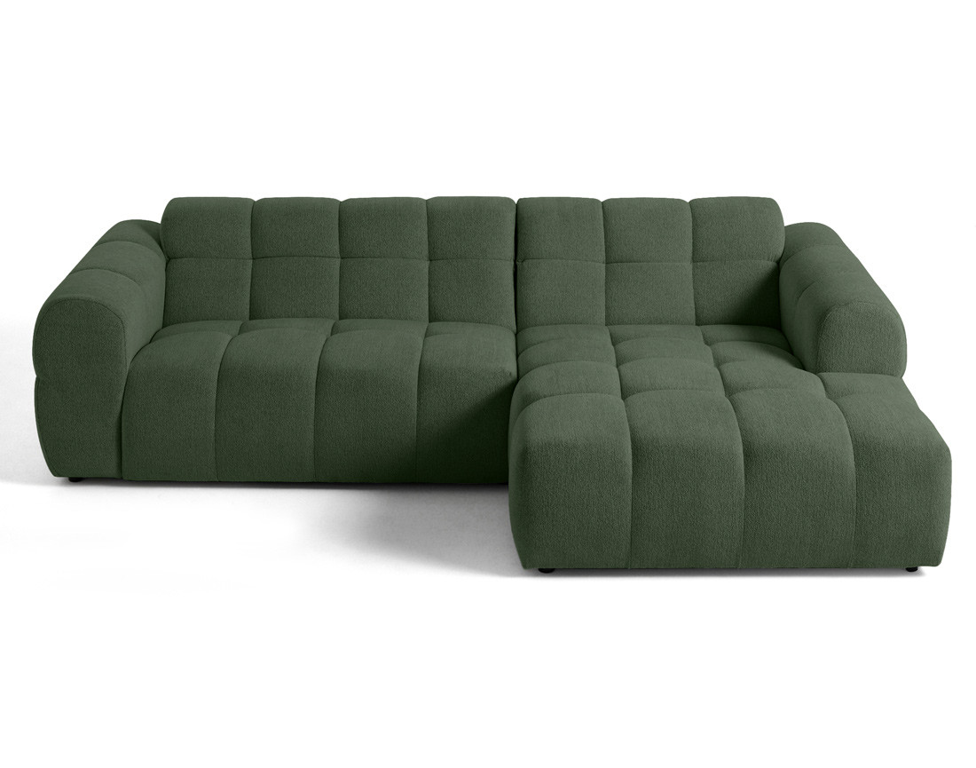Canapé d'angle droit 4 places en tissu texturé Ray Canapé d'angle droit 4 places en tissu texturé Ray