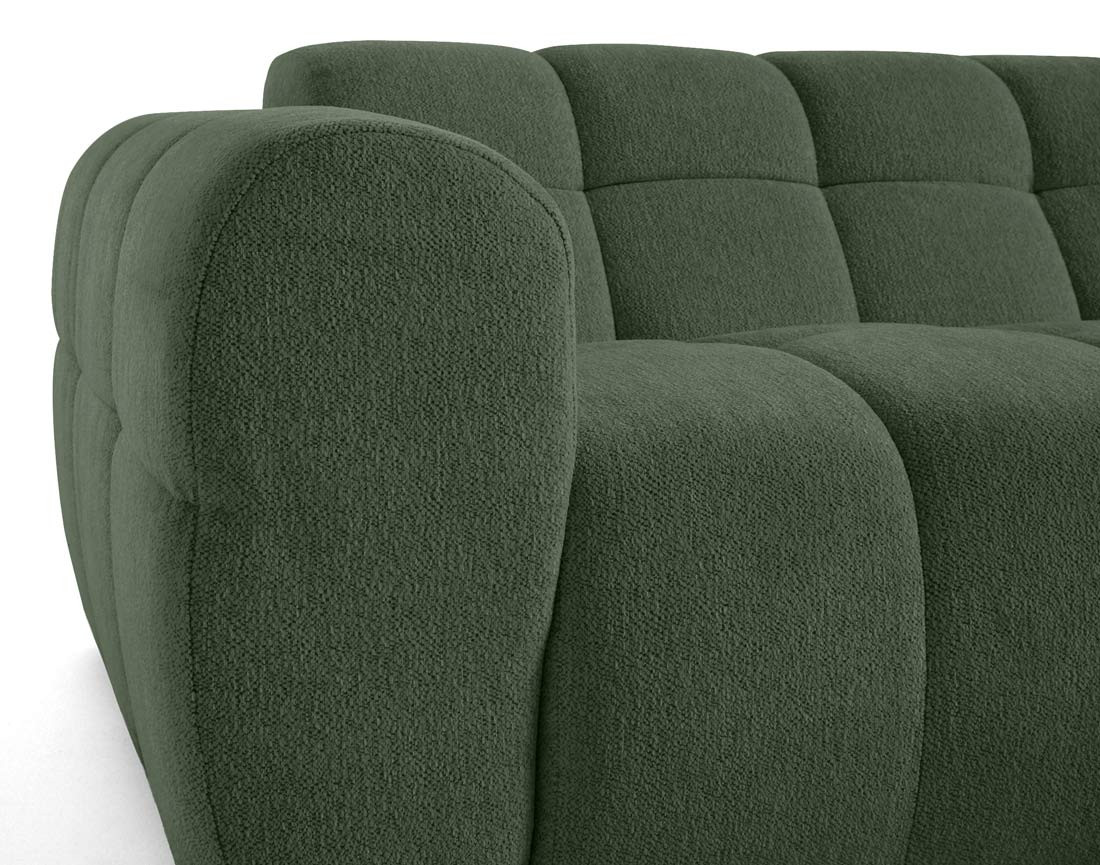 Canapé d'angle droit 4 places en tissu texturé Ray Canapé d'angle droit 4 places en tissu texturé Ray