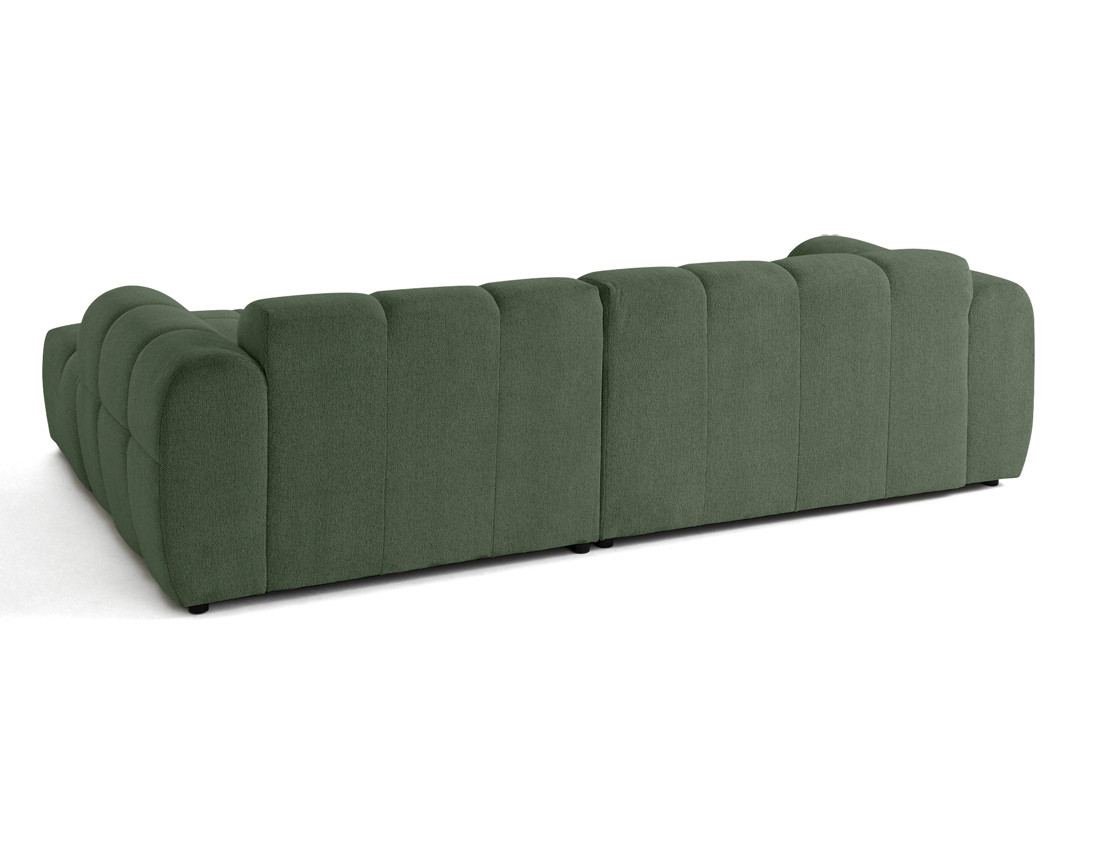 Canapé d'angle droit 4 places en tissu texturé Ray Canapé d'angle droit 4 places en tissu texturé Ray