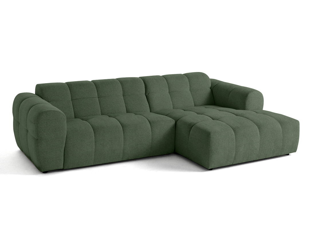Canapé d'angle droit 4 places en tissu texturé Ray Canapé d'angle droit 4 places en tissu texturé Ray
