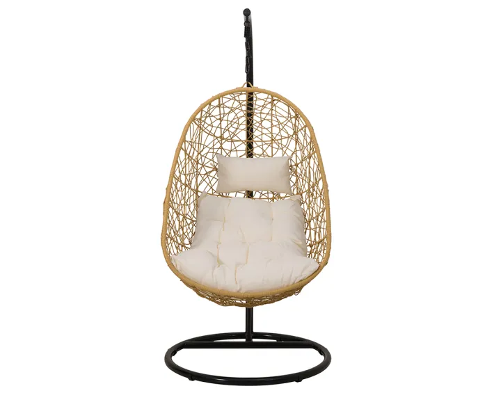 Fauteuil suspendu 1 place effet rotin naturel Leila