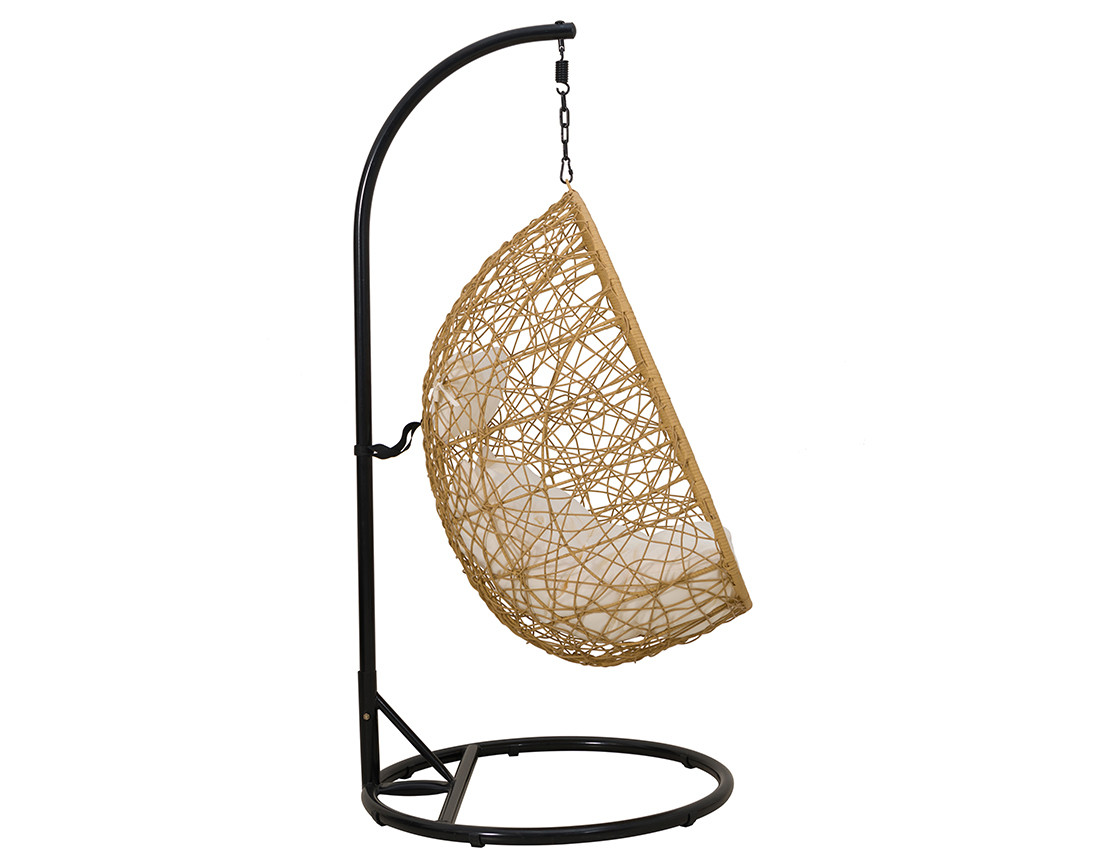 Fauteuil suspendu 1 place effet rotin naturel Leila