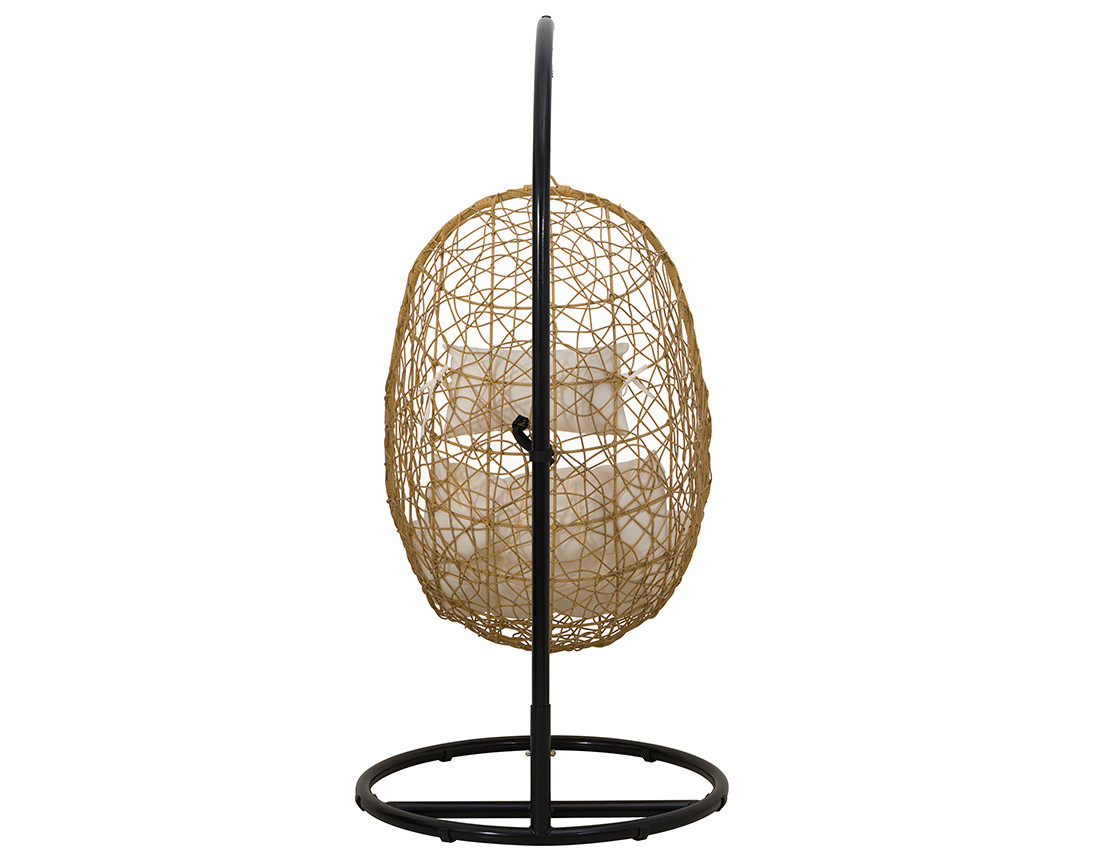 Fauteuil suspendu 1 place effet rotin naturel Leila