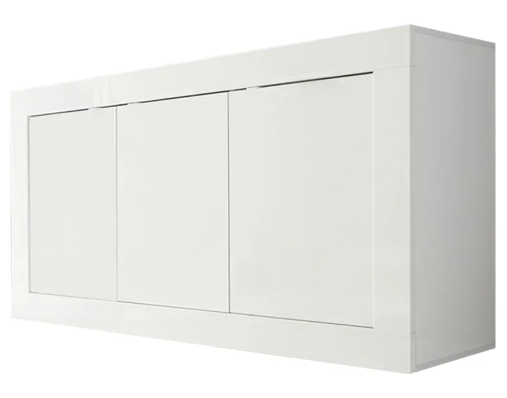 Buffet bas blanc 3 portes 160 cm Milo